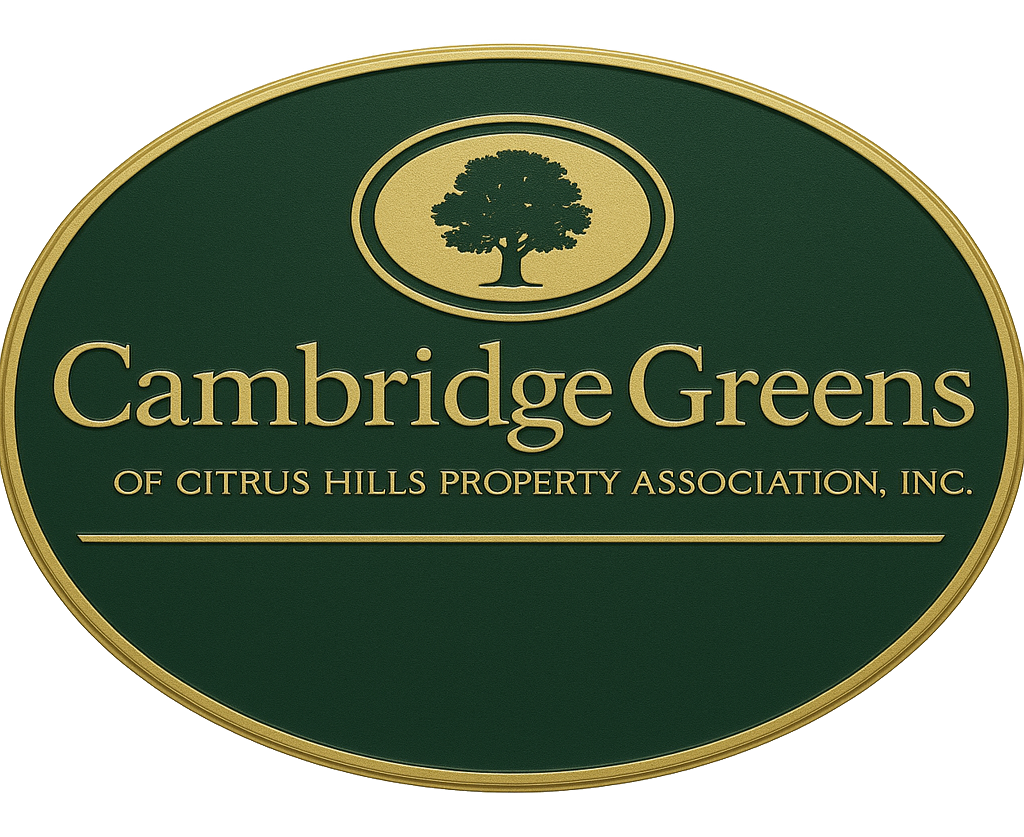 Cambridge Greens of Citrus Hills Property Association logo